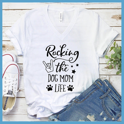 Rocking The Dog Mom Life V-Neck